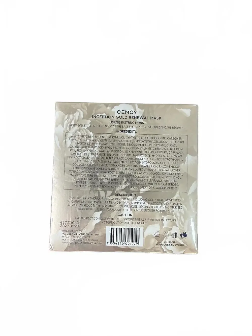 New Cemoy Inception Gold Renewal Mask 80g